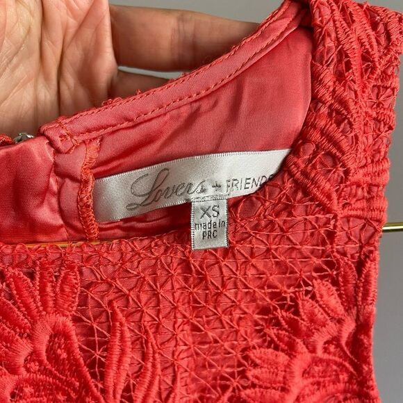 Lovers + Friends Caspian Mini Shift Dress || SZ XS || Coral Reef - Picture 6 of 12